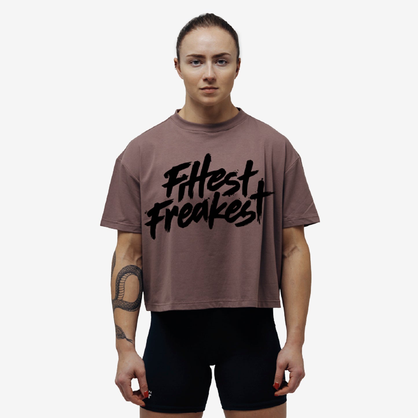 Oversize Crop Top Fittest Freakest - Damen