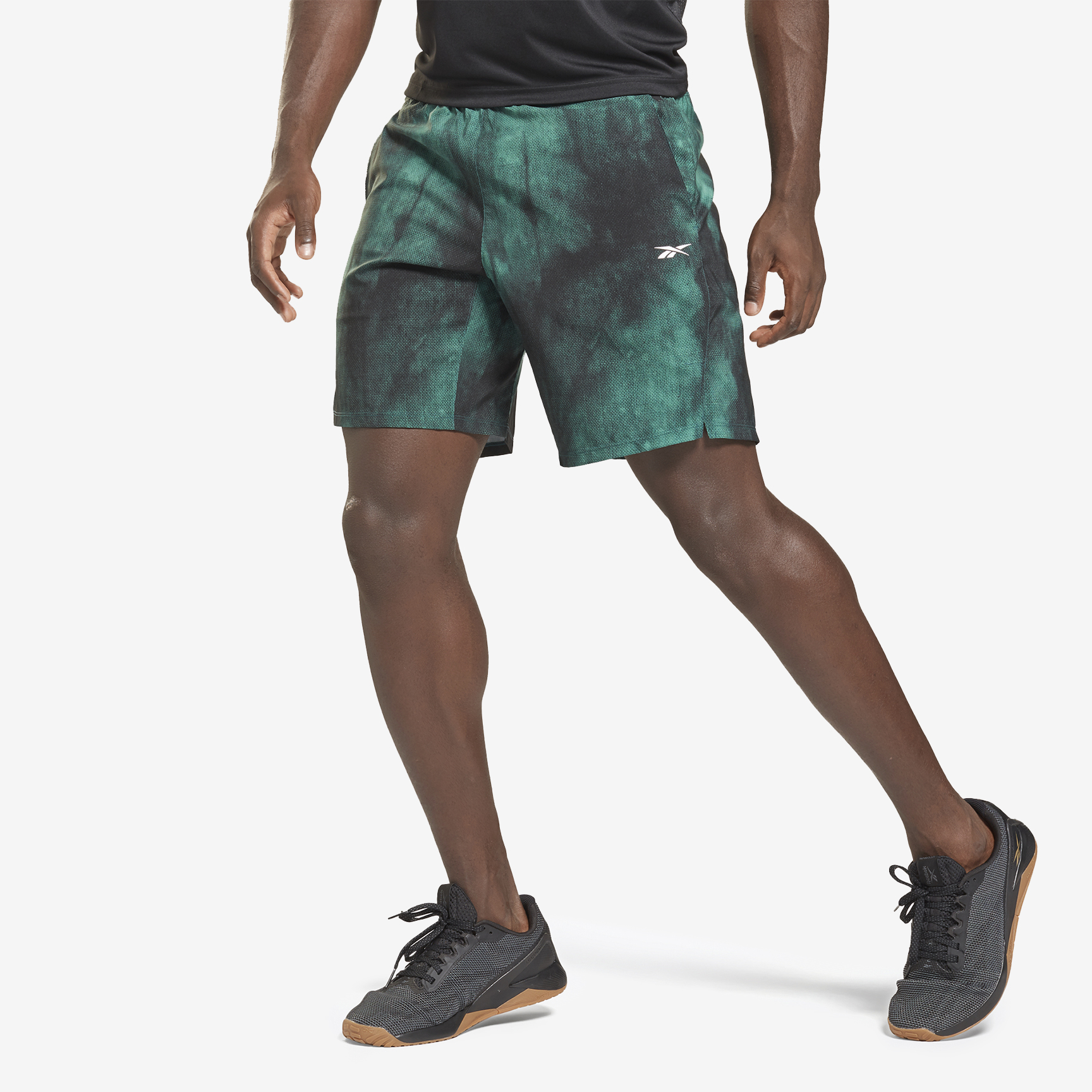 REEBOK EPIC LIGHTWEIGHT PRINTED TRAINING SHORTS BF007-GS6588